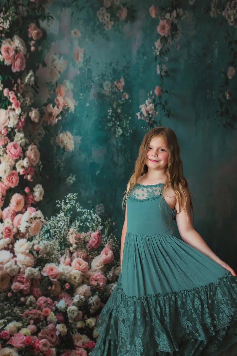 Spring Flower Arch Green Vintage Wall Foto Achtergrond Designed by Emetselch