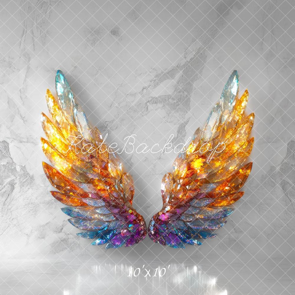 Fondo de Alas de Cristal Glitter Fantasía Diseñado por Mini MakeBelieve