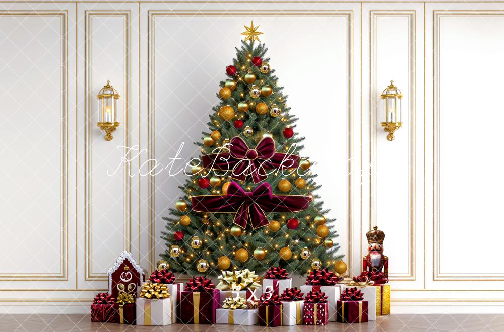 Kate Christmas Tree Vintage Wall Gifts Nutcracker Backdrop Designed by Mini MakeBelieve