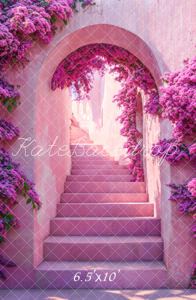 Sfondo Floreale Viola con Scale a Cascata Arch