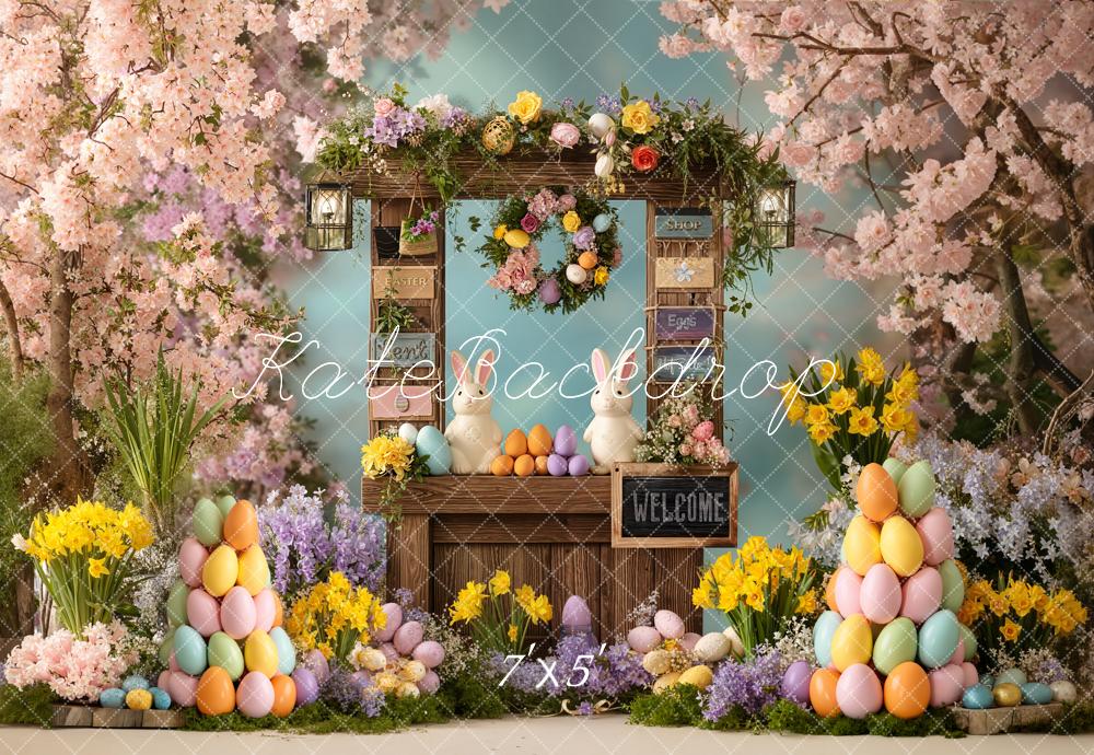 TEST Kate Easter Bunny Flower Arch Egg Stand Backdrop Designed by Chain Photography