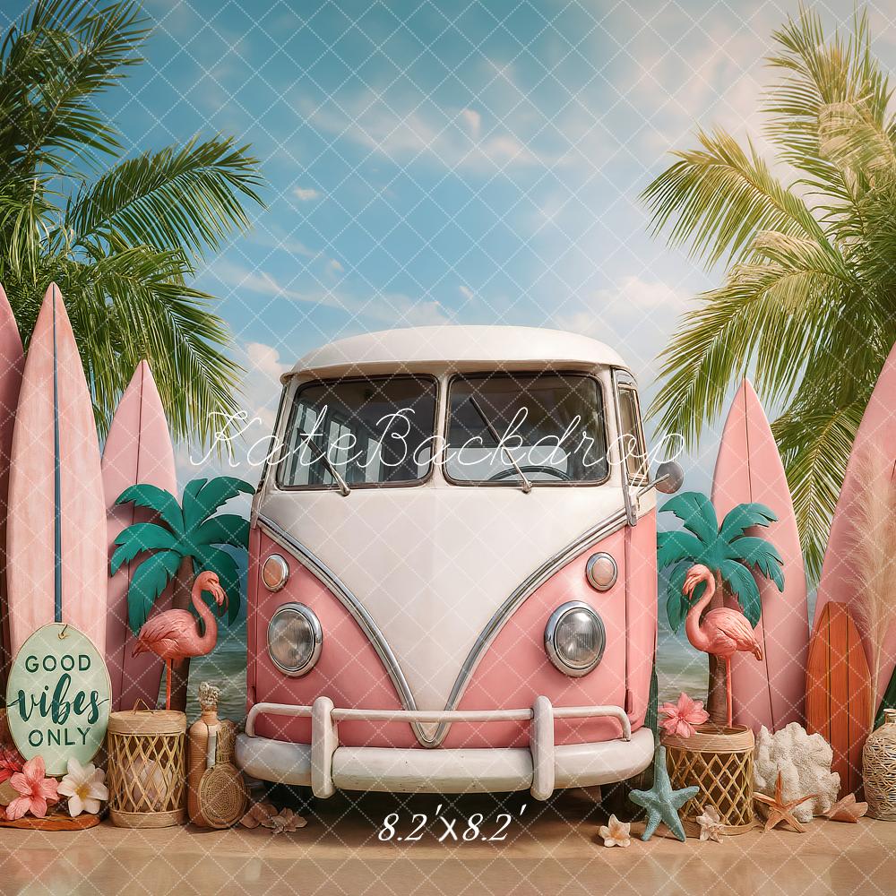 Kate Summer Beach Van Surfboards Backdrop Designed by Ashley Paul