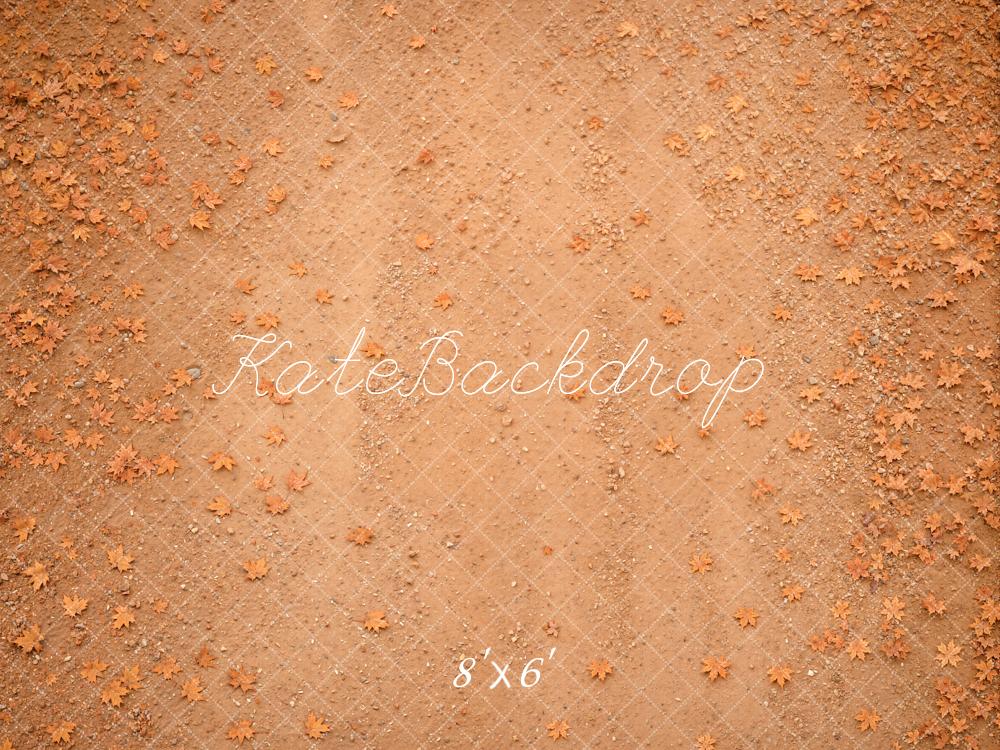 Kate Fall Maple Leaves Floor Printed Backdrop Designed by Emetselch