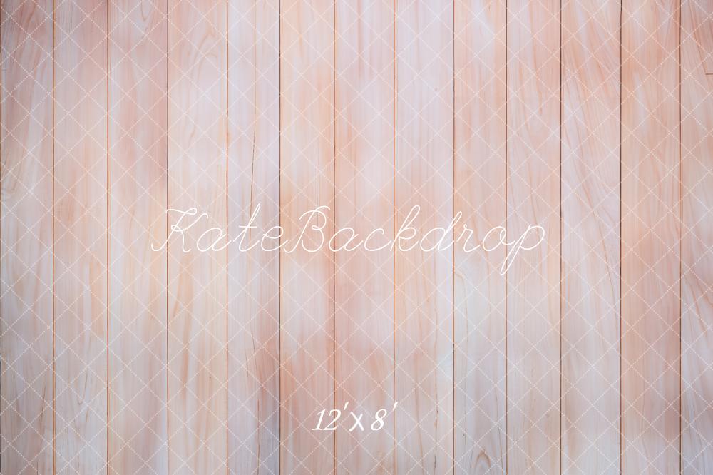Kate Soft Peach Wooden Texture Floor Backdrop Designed by Emetselch
