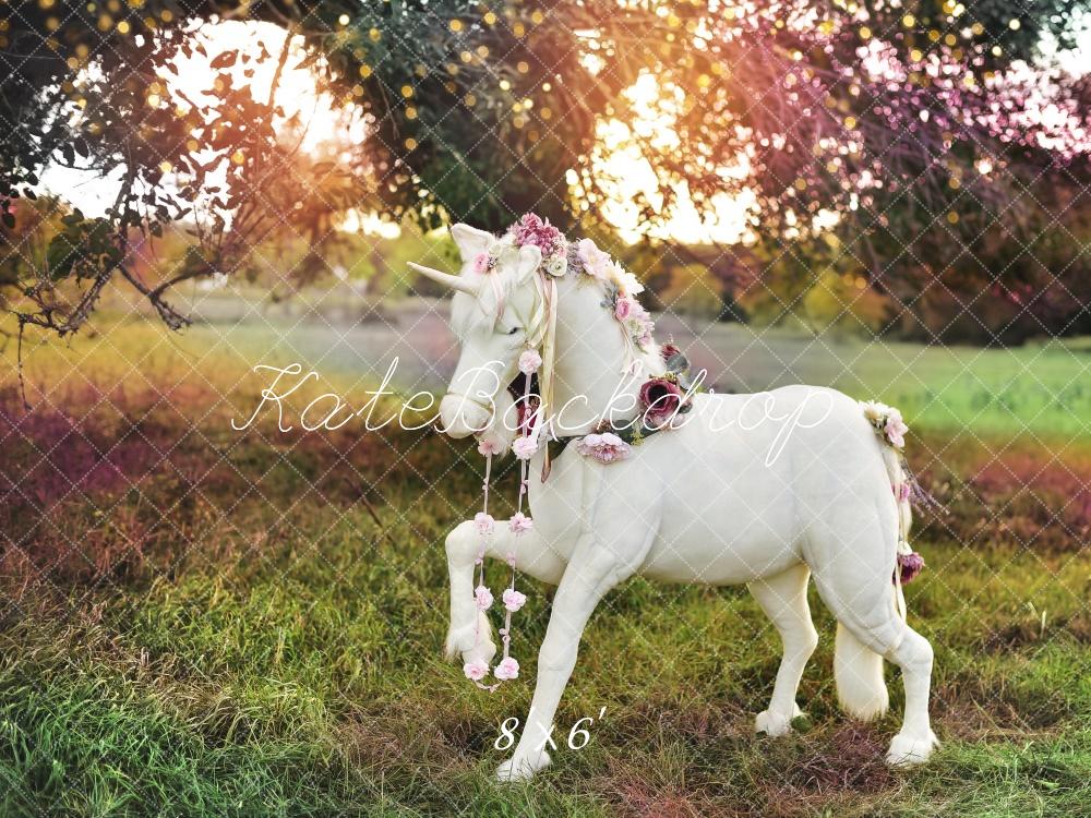 Fairy Unicorn Meadow Foto Achtergrond Designed by Mandy Ringe Photography