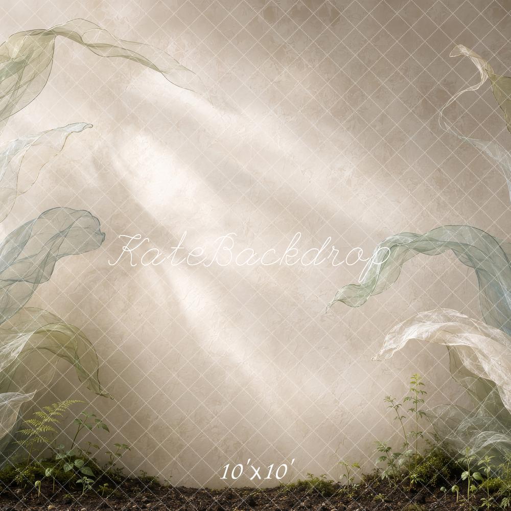 Kate Spring Ethereal Botanical Garden Foliage Printed Backdrop Designed by Shutter Swan Studios