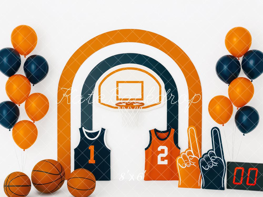 Kate Birthday Basketball Sports Balloons Backdrop Designed by Patty Roberts