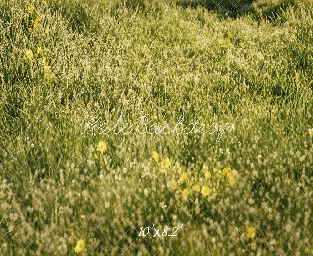 Kate Green Grass Meadow Printed Backdrop Designed by Emetselch