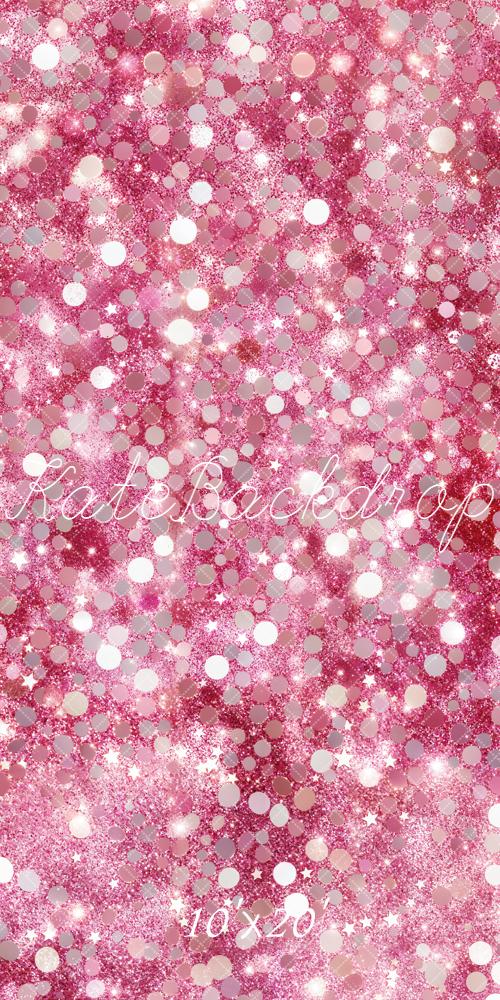 Kate Bokeh Pink Glitter Sparkle Backdrop Designed by Emetselch