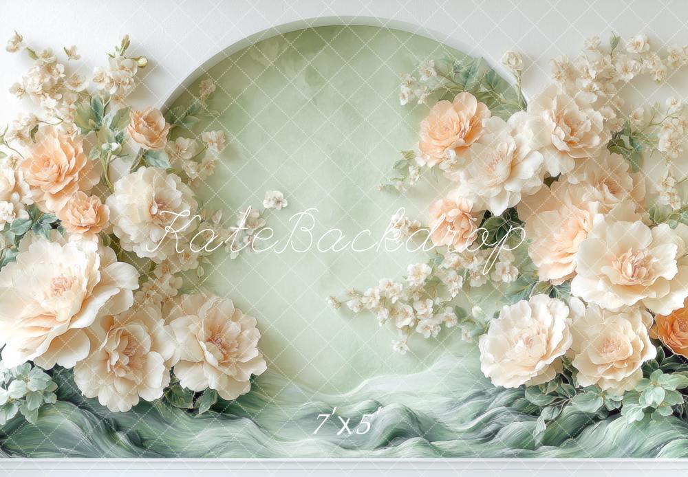 Kate Spring Floral Arch Green Wall Backdrop Designed by Mini MakeBelieve