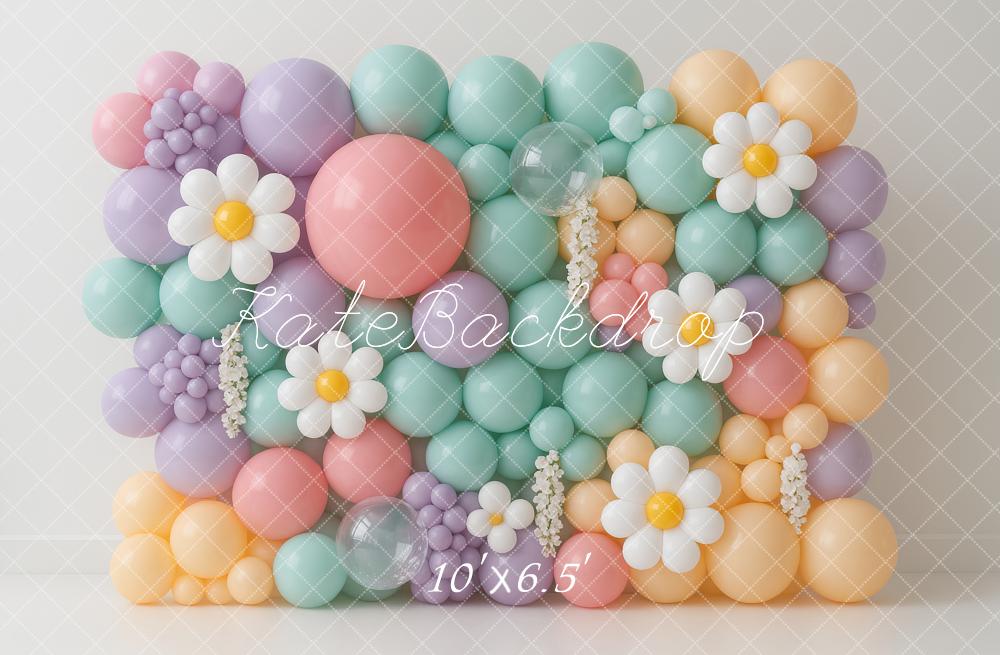 Kate Pastel Daisies Balloon Wall Flower Backdrop Designed by Ashley Paul