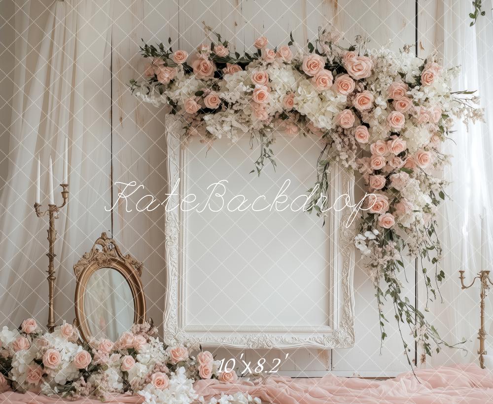 Kate Mother's Day Vintage Floral Mirror Backdrop Designed by Patty Roberts