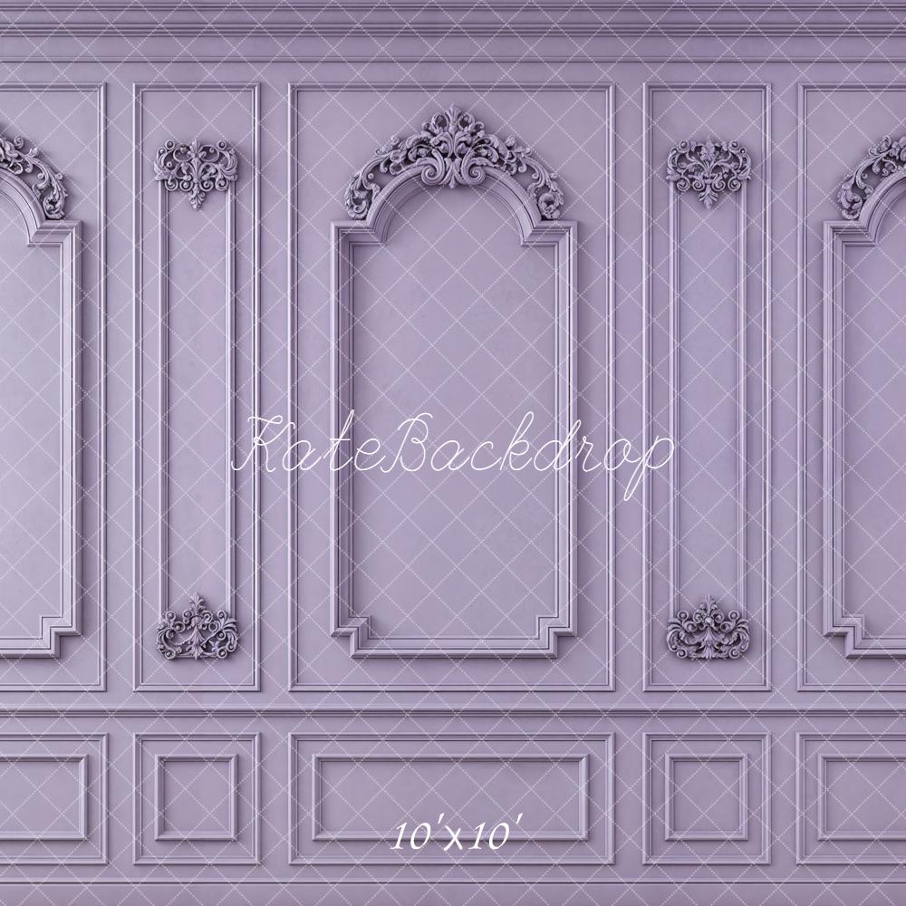 Kate Lavender Ornate Vintage Wall Printed Backdrop Designed by Chain Photography