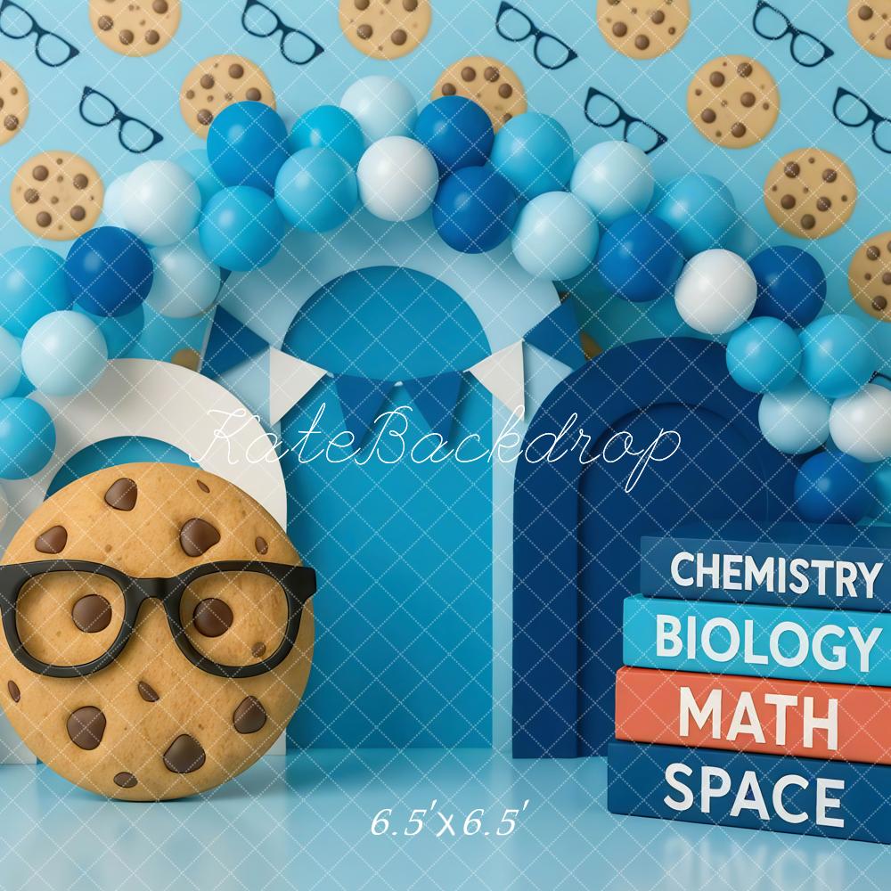 Kate Back to School Cookie Books Balloons Backdrop Designed by Mini MakeBelieve