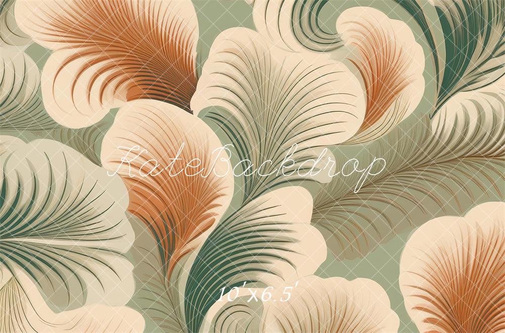 Kate Mid Century Modern Retro Palm Pattern Backdrop Designed by Mandy Ringe Photography