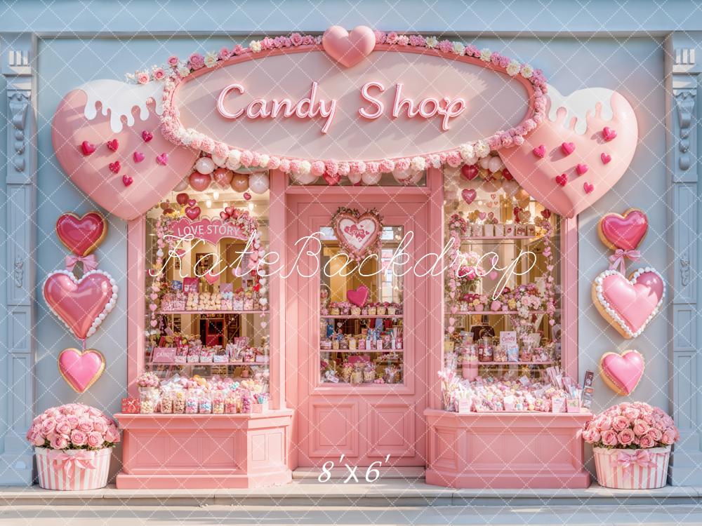 Fondo Rosa de Corazones de Dulces Designed by Emetselch
