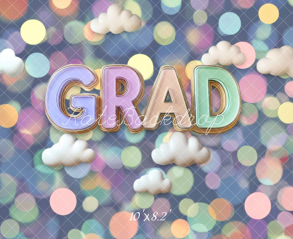 Grad Pastel Bokeh Nubes Fondo