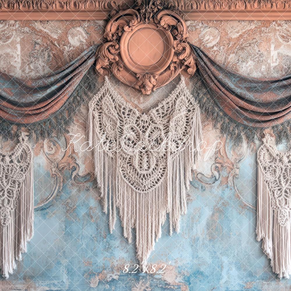 Fondo de Pared Bohemio de Macramé Vintage Diseñado por Mini MakeBelieve