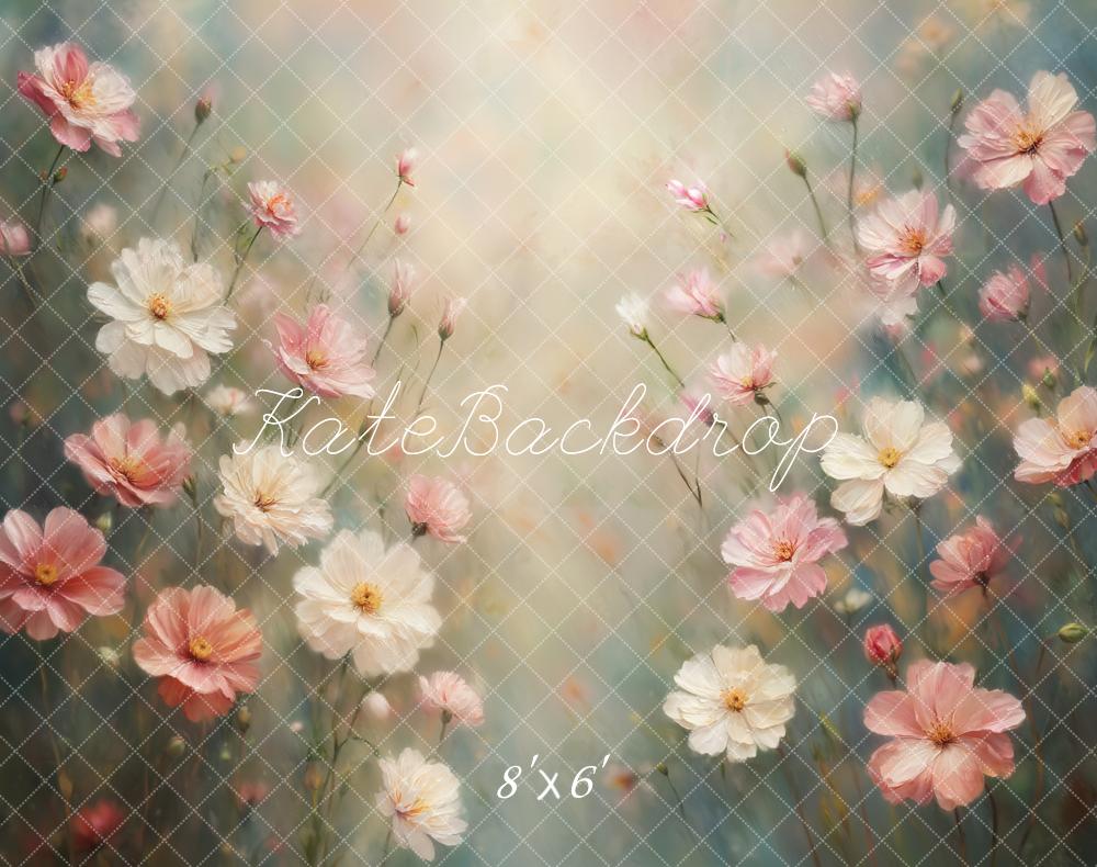 Kate Spring Fine Art Pastel Floral Backdrop Designed by Emetselch
