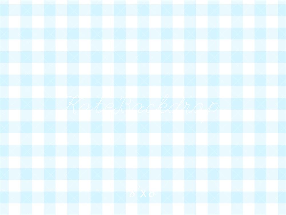 Sfondo a Motivo Gingham Azzurro Chiaro Designed by Mandy Ringe Photography