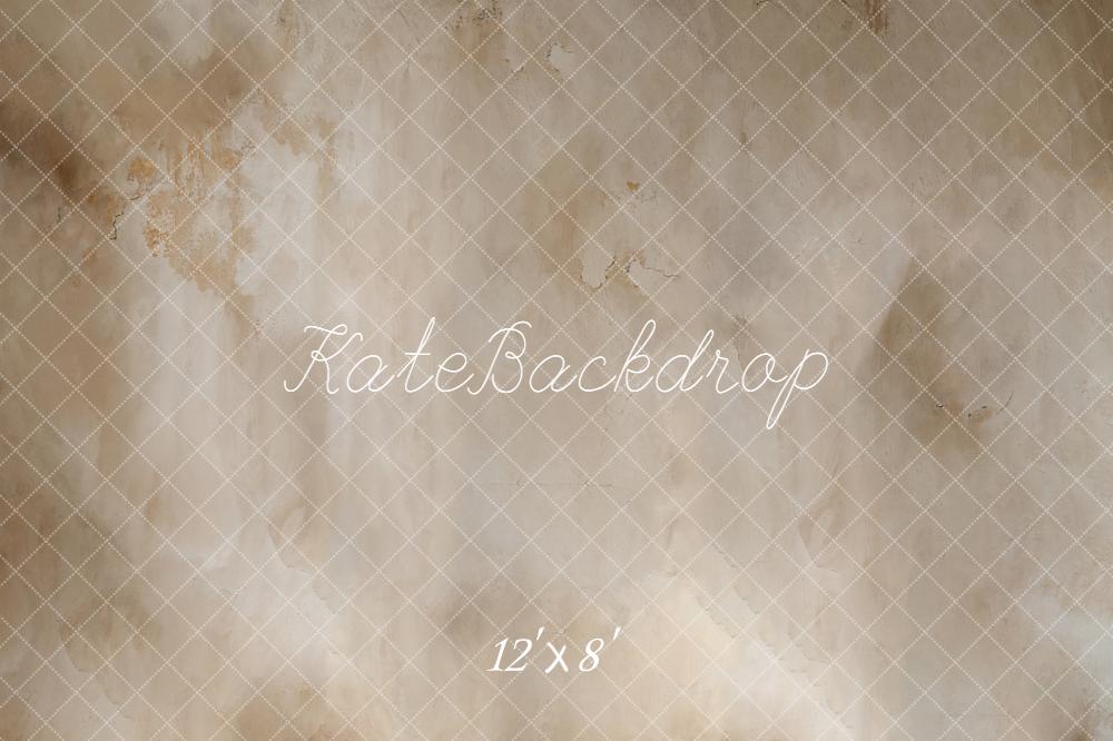 Kate Beige Vintage Wall Abstract Texture Printed Floor Backdrop Designed by Emetselch