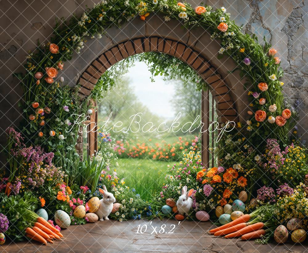 Kate Easter Bunny Flower Arch Carrot Garden Backdrop Designed by Emetselch