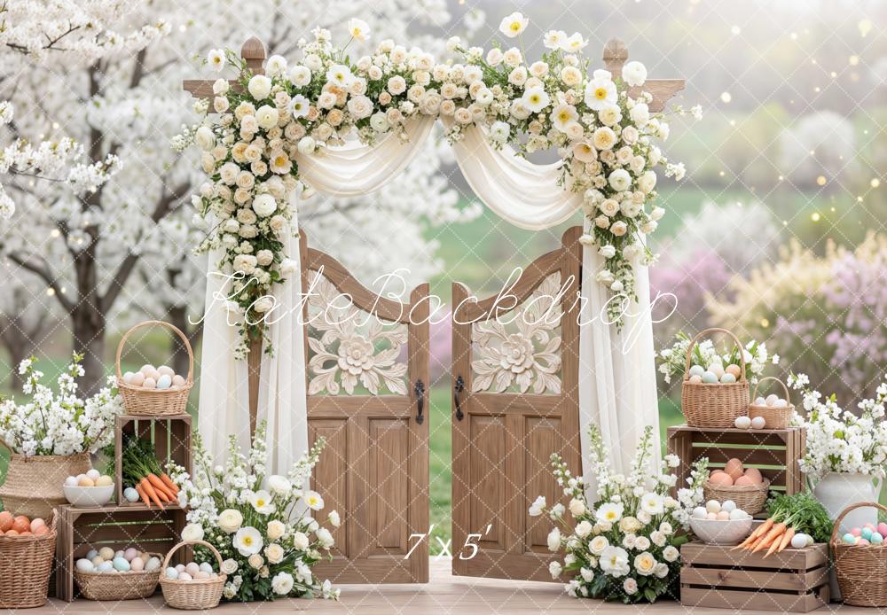 Kate Easter Bunny Flower Arch Rustic Gate Backdrop Designed by Mini MakeBelieve