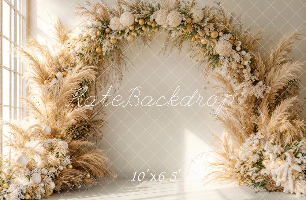 Kate Christmas Boho Flower Arch Backdrop Designed by Emetselch