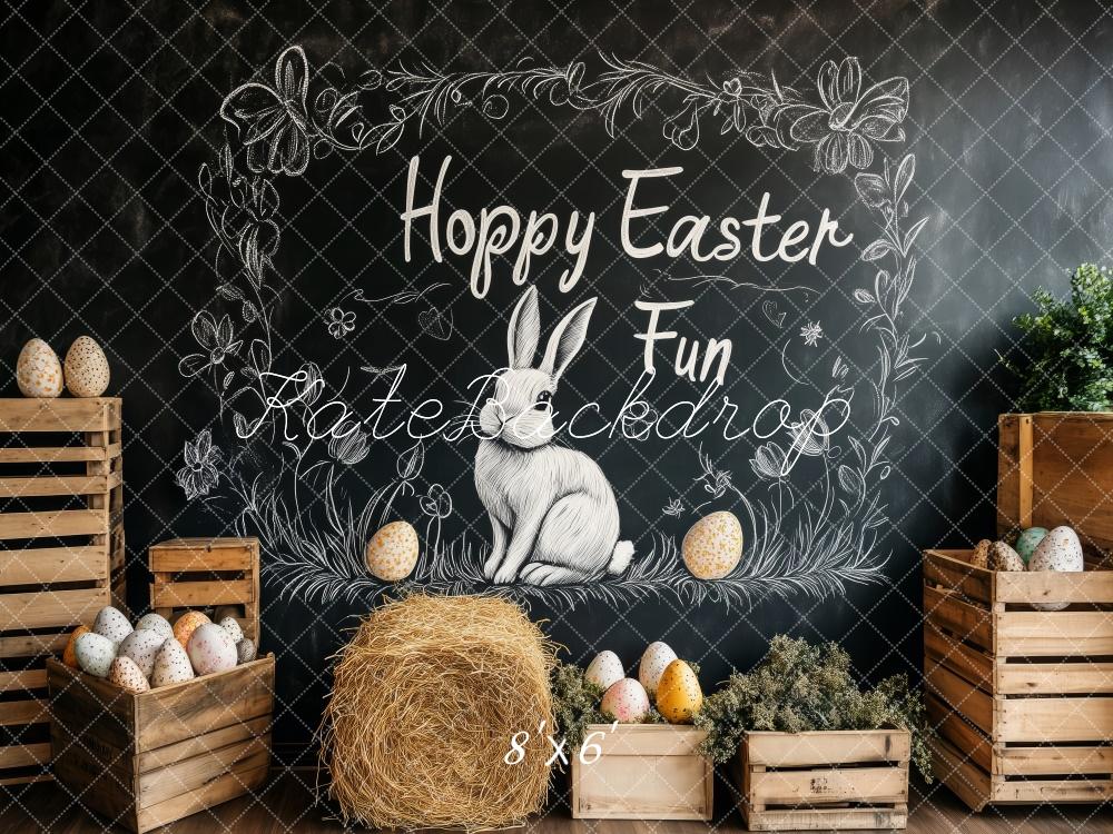 Kate Easter Bunny Chalkboard Wood Backdrop Designed by Patty Roberts