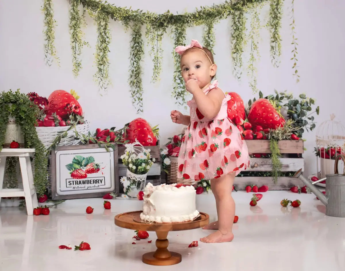 Kate Summer Strawberry Farm Swag Backdrop Designed by Emetselch