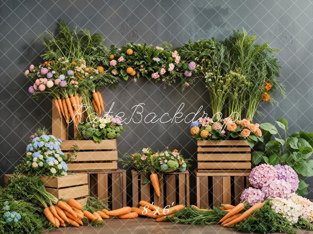 Kate Easter Carrot Vegetable Backdrop Designed by Emetselch