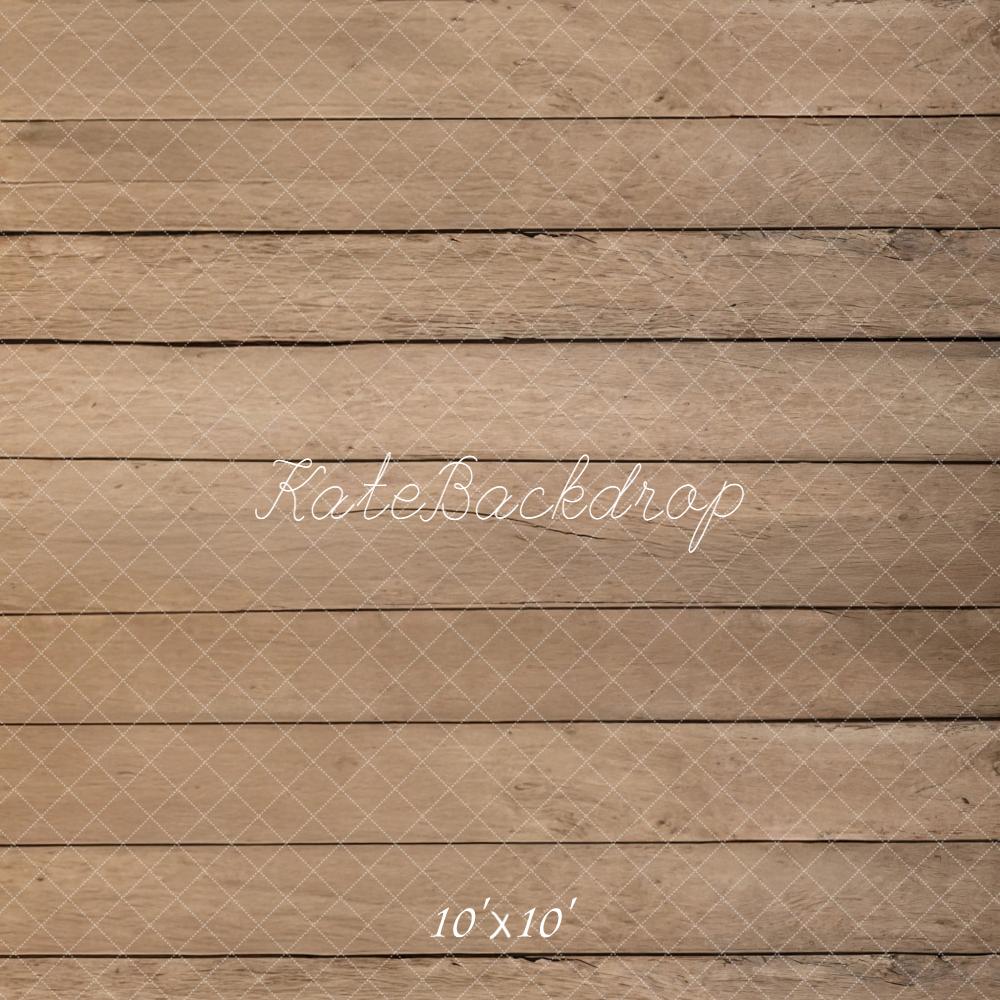 Kate Brown Wood Plank Wall Printed Backdrop Designed by Emetselch