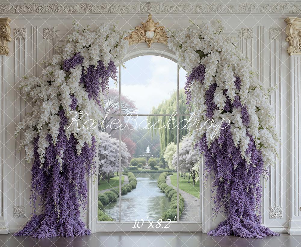 Kate Spring Flower Arch Ornate Window Garden Backdrop Designed by Mini MakeBelieve