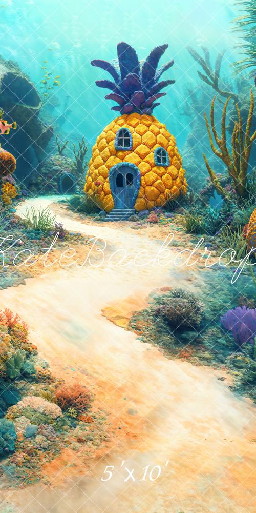 Sweep Onderwater Fantasie Ananas Huis Pad Foto Achtergrond Designed by Chain Photography