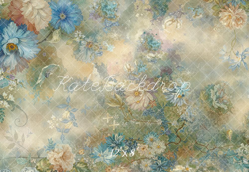 KBPA 2025 Kate Fine Art Blue Floral Abstract Texture Backdrop Designed by Emetselch