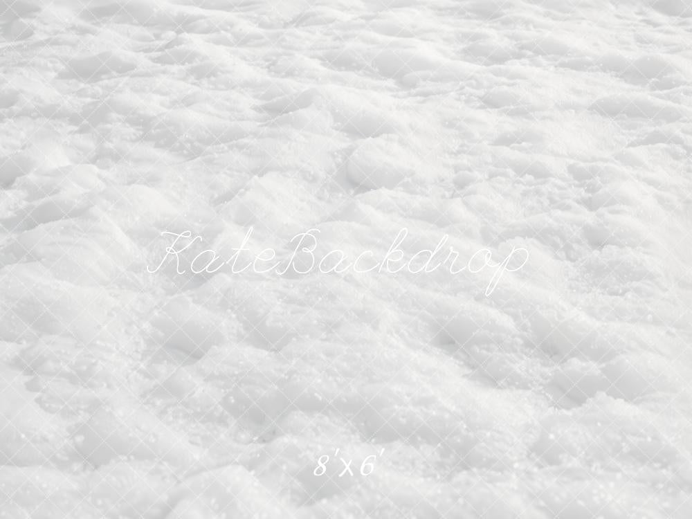 Kate White Snowy Ground Texture Printed Backdrop Designed by Kate Image