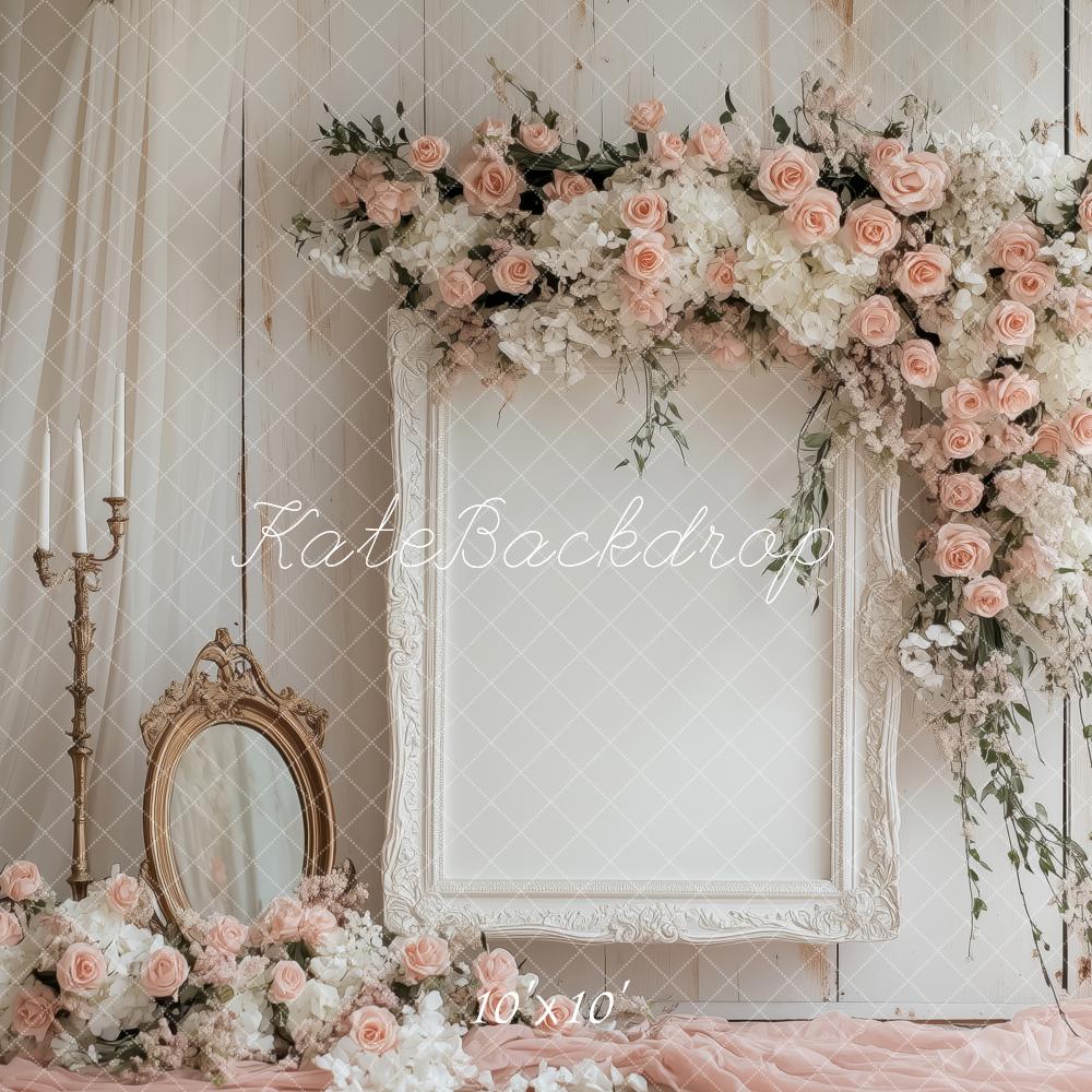 Kate Mother's Day Vintage Floral Mirror Backdrop Designed by Patty Roberts