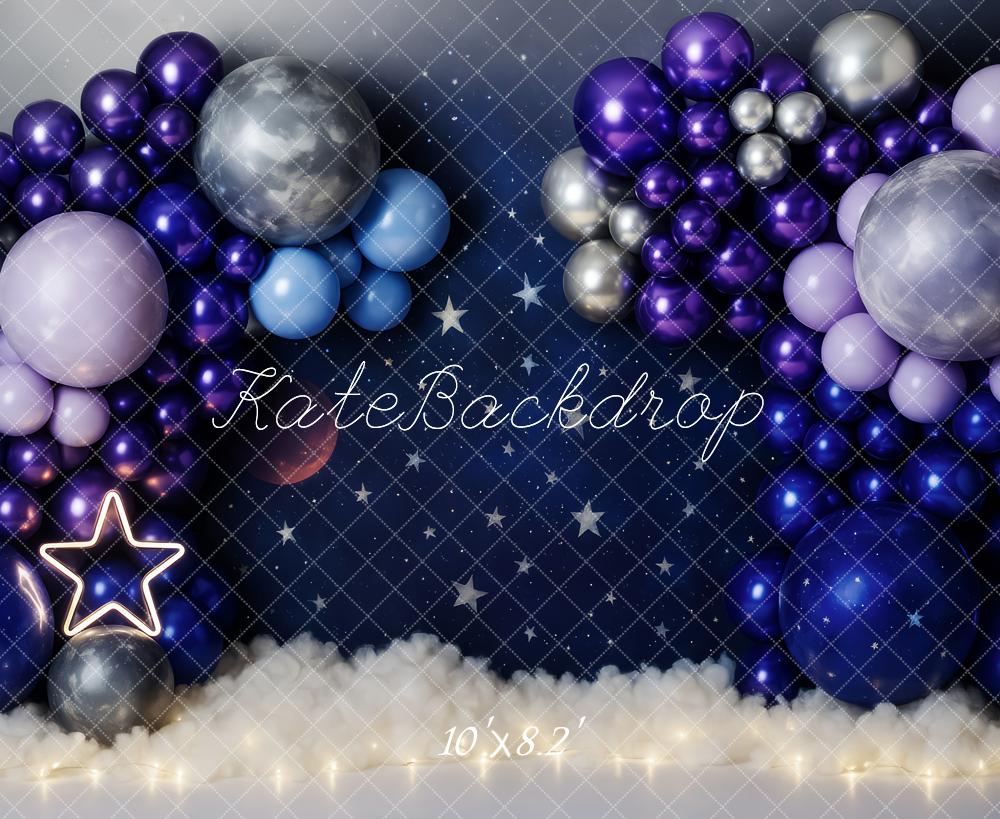 Cake Smash Foto Achtergrond Sterrennacht Maan Ballon Designed by Patty Roberts