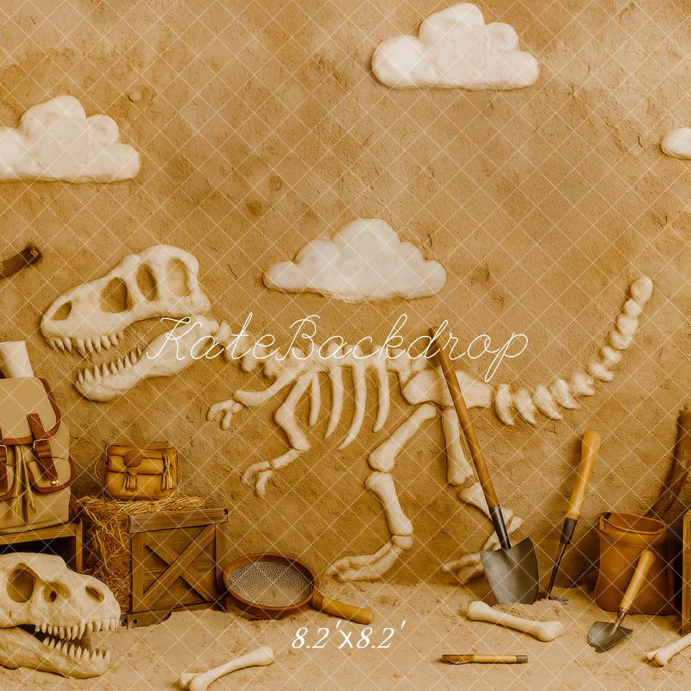 Kate Cake Smash Archaeology Dinosaur Fossil Backdrop Designed by Patty Roberts