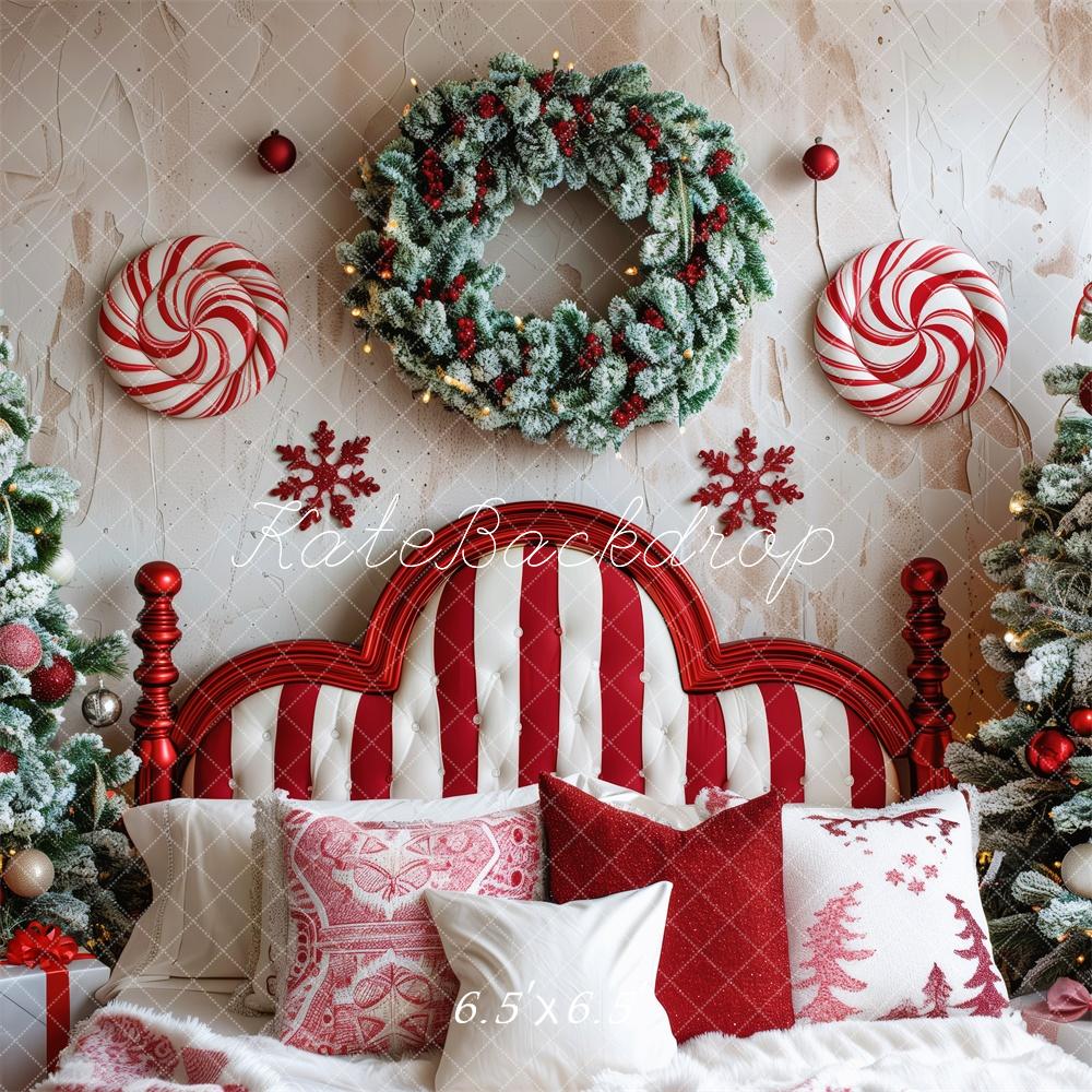 Kate Christmas Headboard Candy Cane Tree Backdrop Designed by Patty Roberts