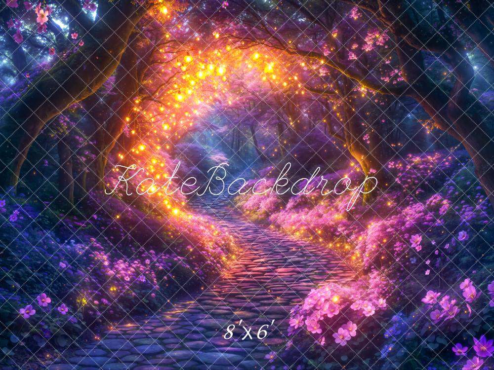 Kate Fairy Tale Fantasy Forest Lights Arch Backdrop Designed by Emetselch