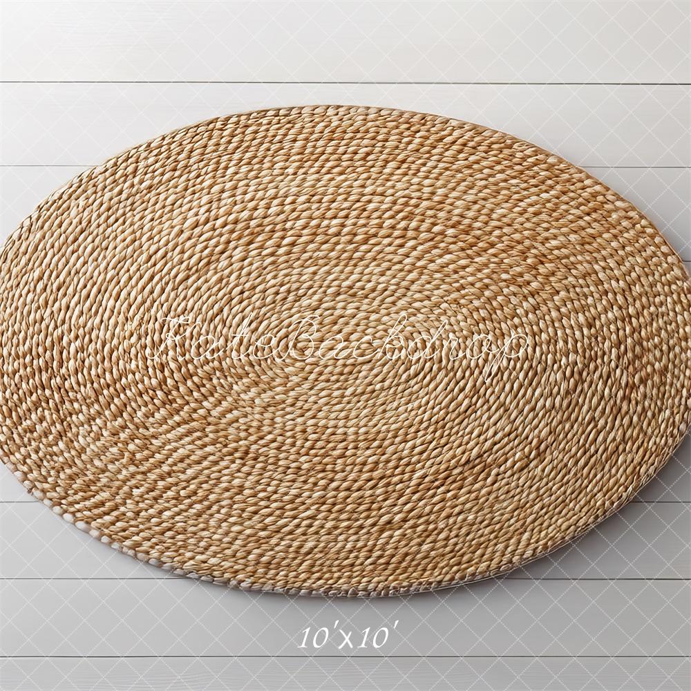 Newborn Natural Woven Oval Foto Achtergrond Designed by Mini MakeBelieve