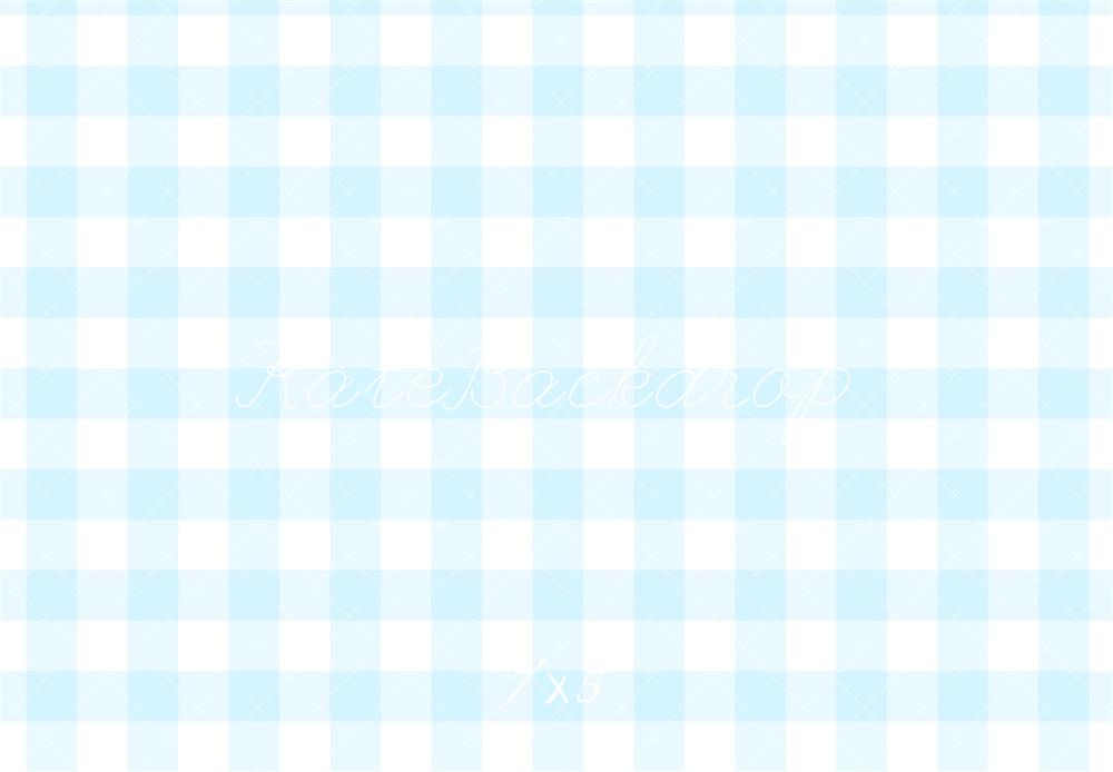 Sfondo a Motivo Gingham Azzurro Chiaro Designed by Mandy Ringe Photography