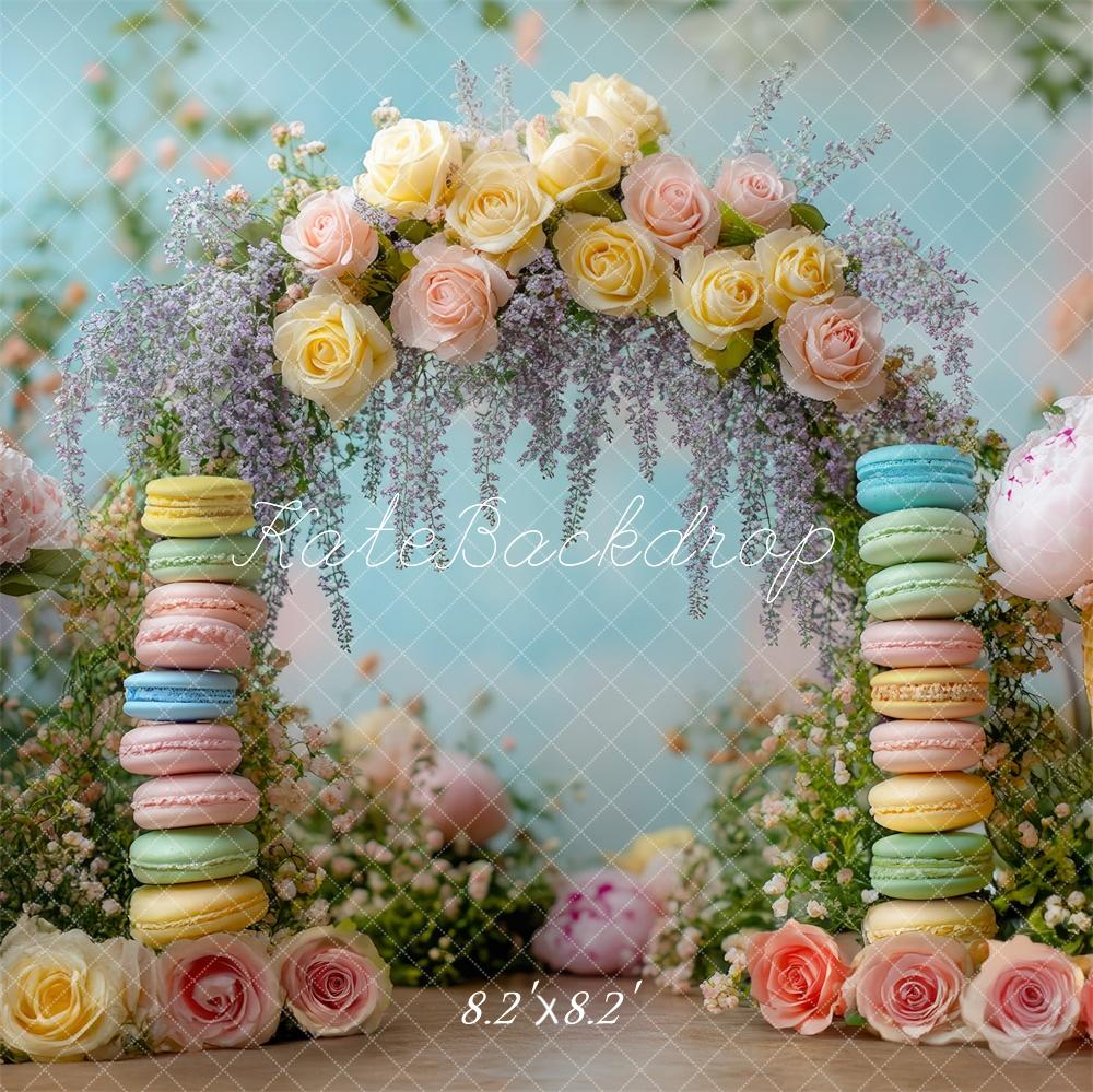 Kate Cake Smash Flower Arch Macaron Sweet Backdrop Designed by Mini MakeBelieve