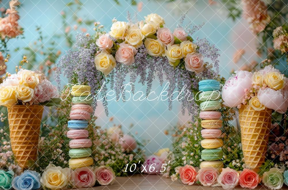 Kate Cake Smash Flower Arch Macaron Sweet Backdrop Designed by Mini MakeBelieve
