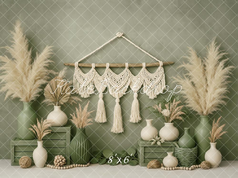 Mini vaso macramè verde Boho Progettato da Ashley Paul