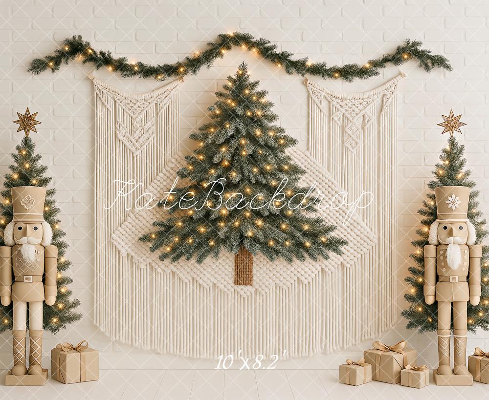 Fondo de Macramé de Cascanueces Boho de Árbol de Navidad Diseñado por Ashley Paul
