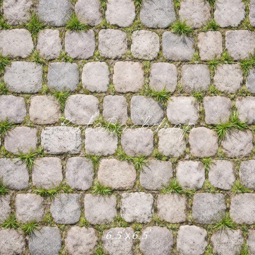 Kate Cobblestone Grass Floor Printed Backdrop Designed by Vertigo Productions