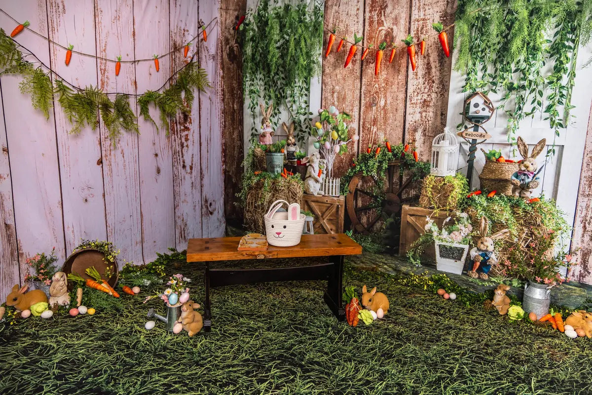 Lente Paas Schuur Konijn Foto Achtergrond Ontworpen door Emetselch