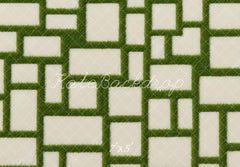 Kate Geometric Grass and Stone Floor Printed Backdrop Printed Backdrop Designed by Mini MakeBelieve